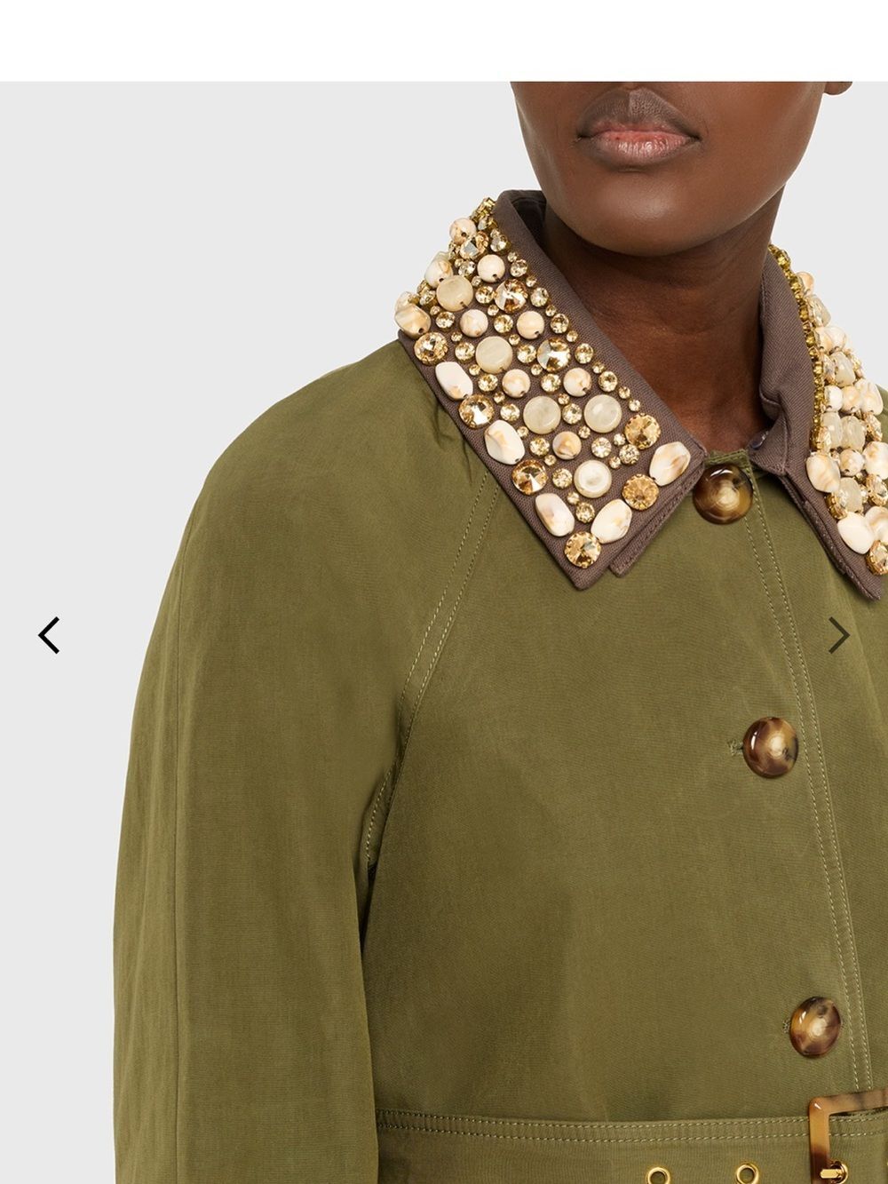 Veronica Beard Langham Waxed Belted Dickey Coat with Removable Collar - Picture 2 of 7